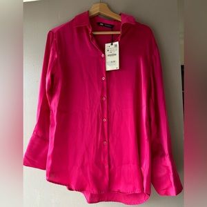 Zara silk shirt sizeM